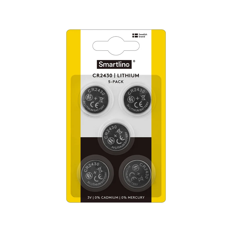 Litium-knappcellsbatterier CR2430 (5-PACK)