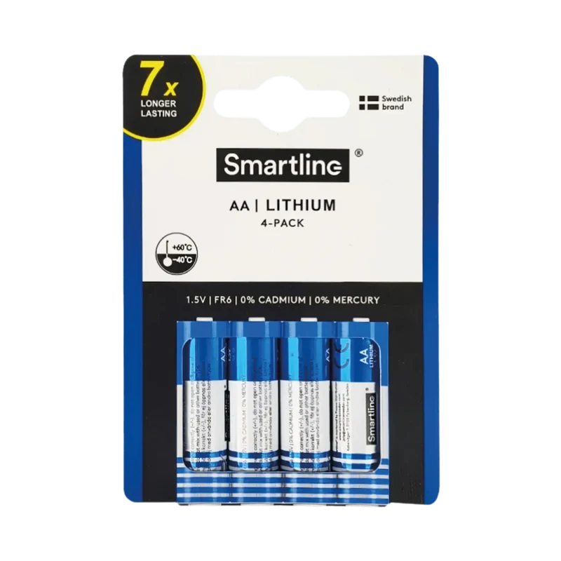 Litium AA-batterier (4-PACK)