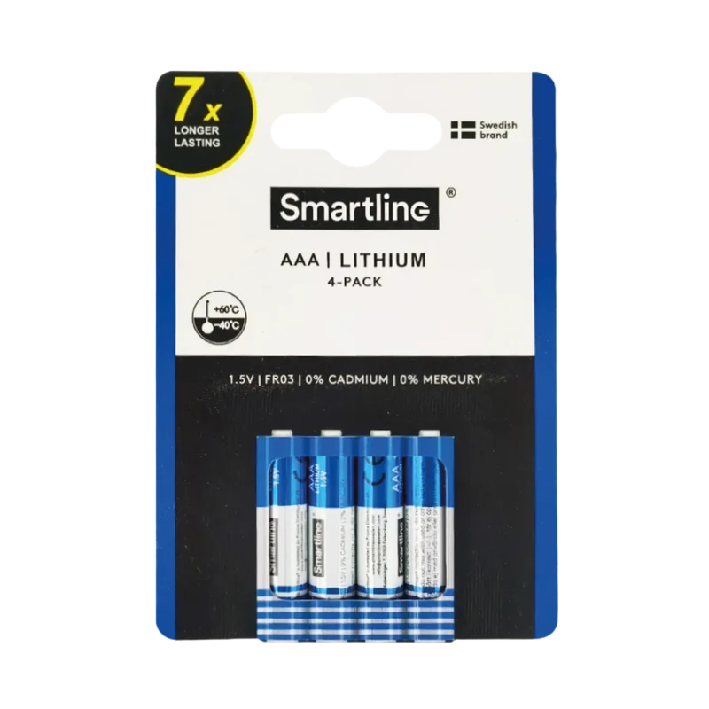 Litium AAA-batterier (4-PACK)