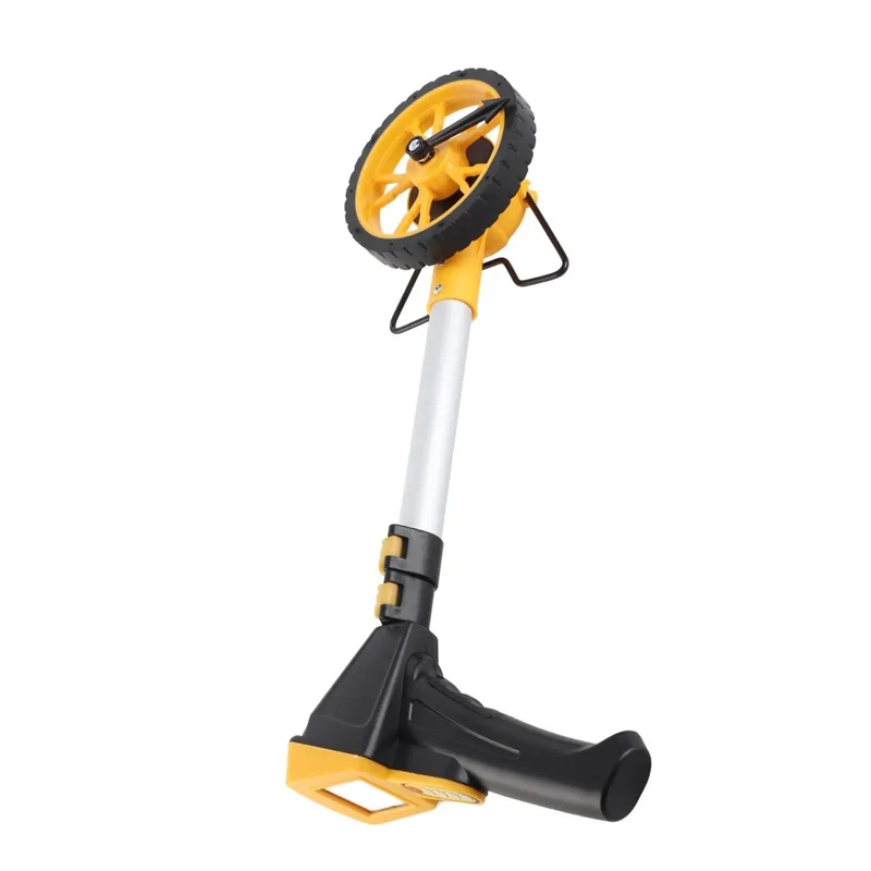 Foldable Digital Distance Measuring Wheel With Large Lcd Screen And Nonslip Road Tread For Builders And Surveyors Smooth Rolling Precision Tool Built Tough For Long Term Use Dead Accurate To NinetyNine Thousand Meters