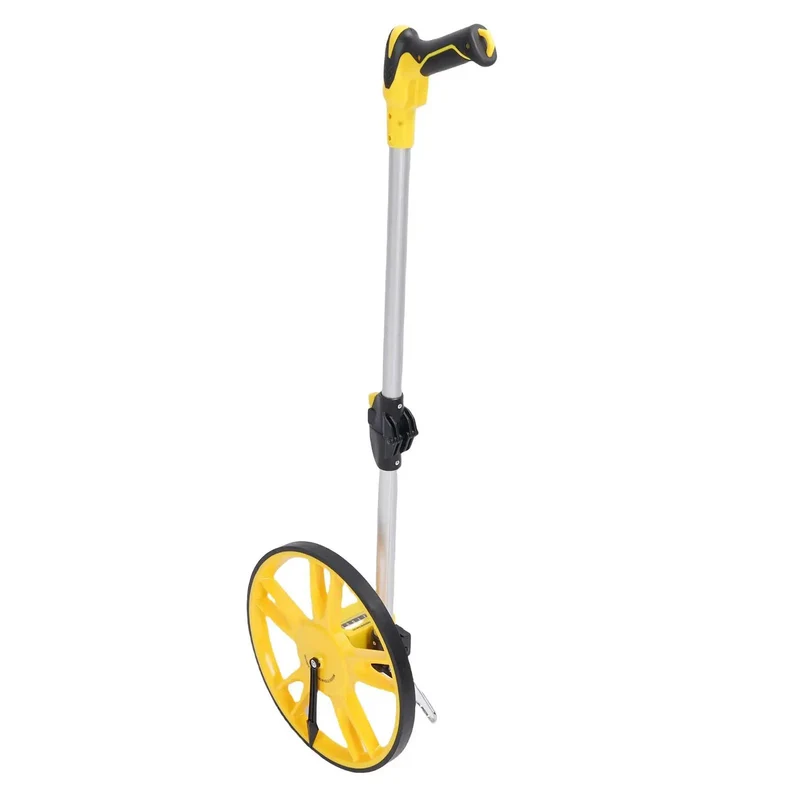 Folding Mechanical Measuring Wheel For Construction And Landscaping Straight Up Rock Solid Distance Tracker With Heavy Duty Rolling Base For Any Terrain And Diy Tasks