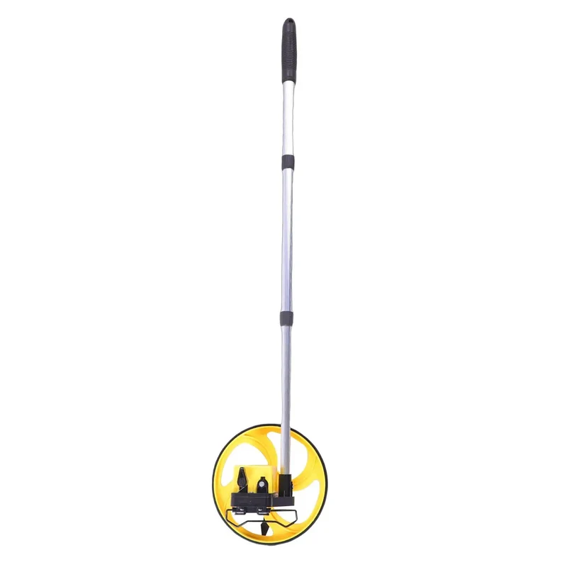 Tough As Nails Telescopic Measuring Wheel With Adjustable Pole And Digital Counter For Quick Yard Layouts And Survey Work That Truly Rolls Smooth