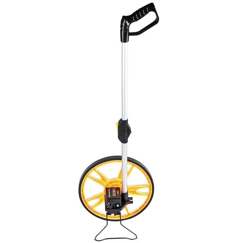 Large Distance Measuring Wheel With Foldable Handle And Thickened Tpr Roller For Precise Road Surveys And Property Mapping Rock Solid Hand Tool To Nail Ground Coverage On Every Construction Project