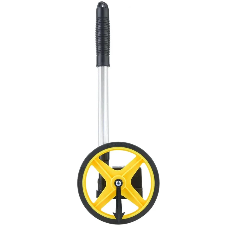 Compact Mini Measuring Wheel Telescoping Handle Measures Up To 9999 Meters Works Like A Charm For Construction Survey And Diy Projects Features Durable Tpr Wheel For Quick Precise Tracking On Pavement Or Grass