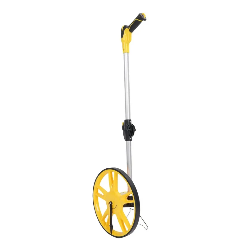 Heavy Duty Mechanical Distance Measuring Wheel Featuring Super Slick Rolling Bearings And Easy Grip Handle For Landscape Layouts And Pavement Surveys Yields Dang Reliable Measurements Up To 9999.9 Meters Without Any Slipups Or Drift