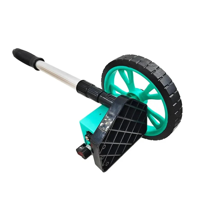 Heavy Duty Manual Distance Measuring Wheel For Contractor Crews And Engineering Gigs Rolling Smooth Without Skip Using A Trusted Mechanical Dial Counter Up To 9999 Point 9 Meters