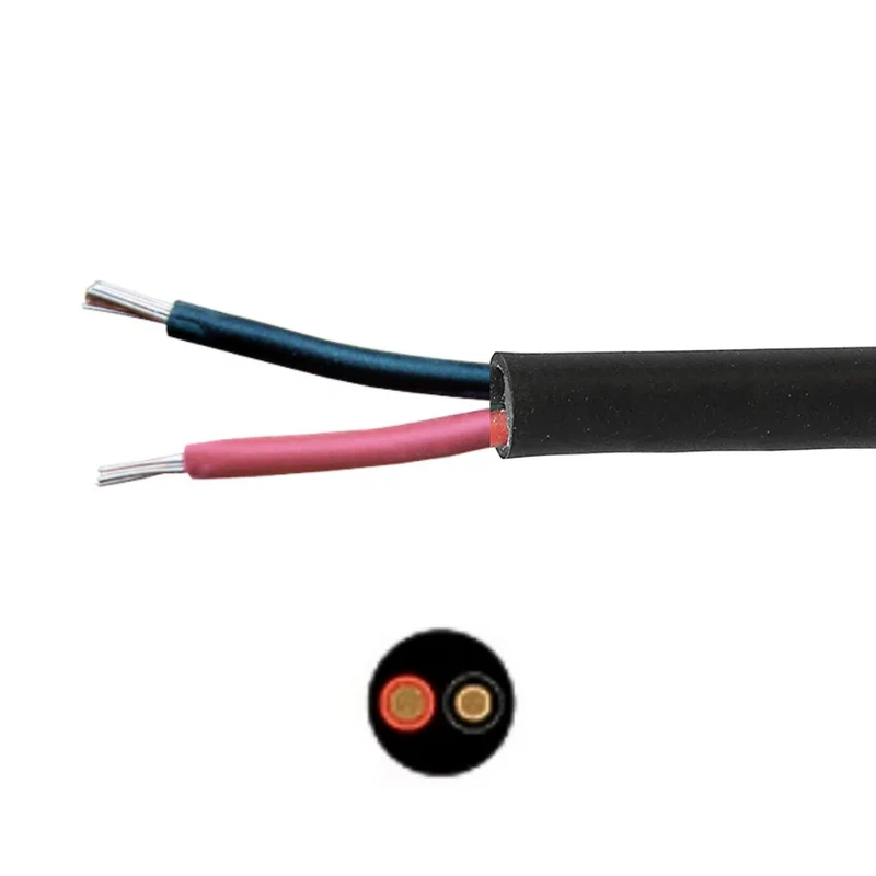 Dubbelkärnig kabelvinda för bil / 2 x 2 mm² rund kabel