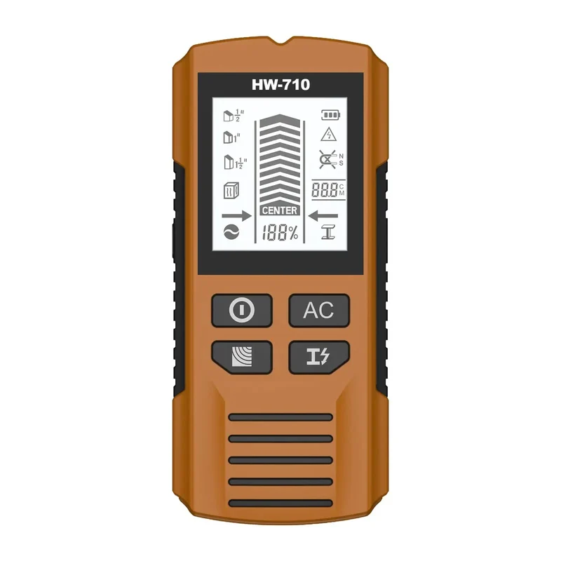 Yellow Heavy Duty Multifunction Wall Scanner And Stud Finder With Live Wire Alert For Home Repairs, Precisely Pinpoint Wood And Metal Studs Without The Hassle Easy To Use Tool That Gets Job Done Right.