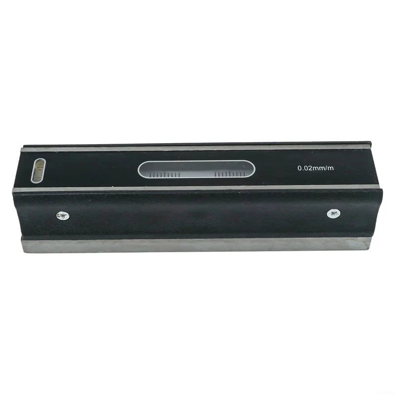 Precision Steel Spirit Level Bar 200mm With Zero Point Zero Two Millimeters Resolution Machinist Tool Featuring V Groove Base For Dead On Machinery Leveling And Tough As Nails Workshop Build In Wood Case