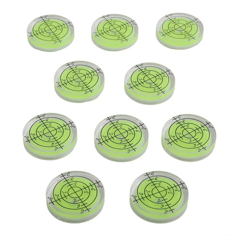 Dead On Round Bubble Level Vials 32X7Mm Precision Optical Acrylic Spirit Gauge 10 Piece Bundle Built Different Pro DIY Workshop Essential Accurate Calibration Tool Set