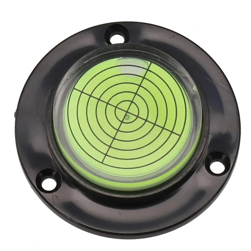 Round Circular Bubble Level With Clear Acrylic Housing For RV Rig And Workbench Alignment Quick Read Spirit Vial Tilt Gauge For Snappy Setup And Crisp Centering On Any Tailgate Or Job Site