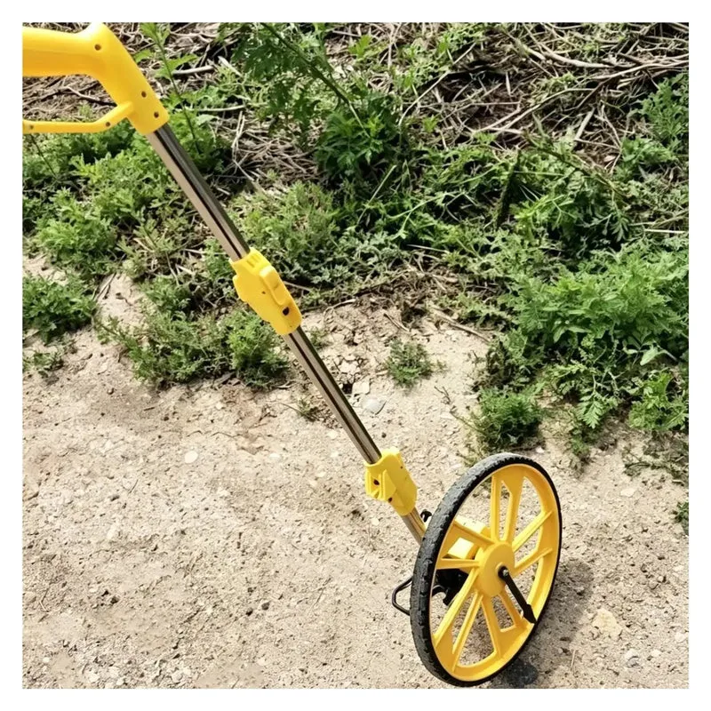 Collapsible Aluminum Measuring Wheel For Construction And Landscaping Hella Compact Survey Odometer Fits Right In Your Toolbox Tailgate Ready No Fuss Setup For DIY Pros And Yard Layout Work
