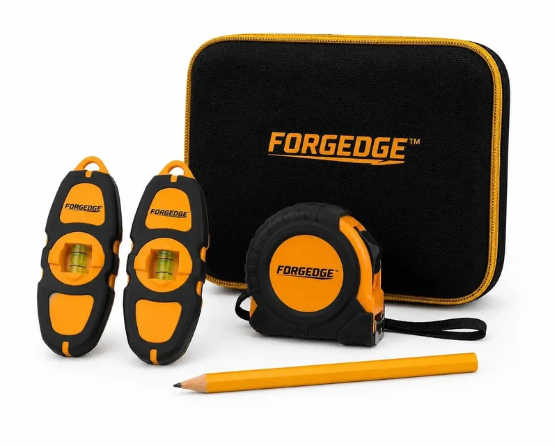 Kickass Magnetic Stud Finder 2-Pack With Integrated Level Measuring Tape Carpenter Pencil And Rugged Case For Drywall Wood N52 Neodymium Magnets Heavy Duty Home Remodeling Kit
