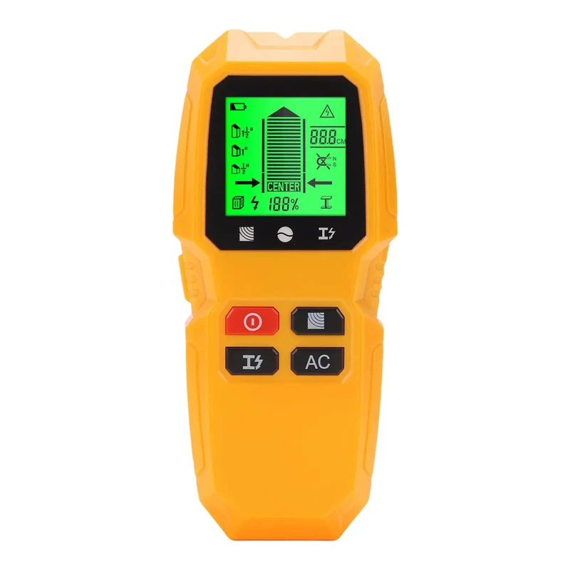 Sleek 5 In 1 Wall Scanner With Lcd Screen Finds Wood Metal Studs Live Ac Wires Joists And Beams Lightweight Tool Makes Hanging Frames Or Mounting Tvs A Breeze For Pros And Homeowners Who Want Accurate Detection Without The Headaches Every Project.