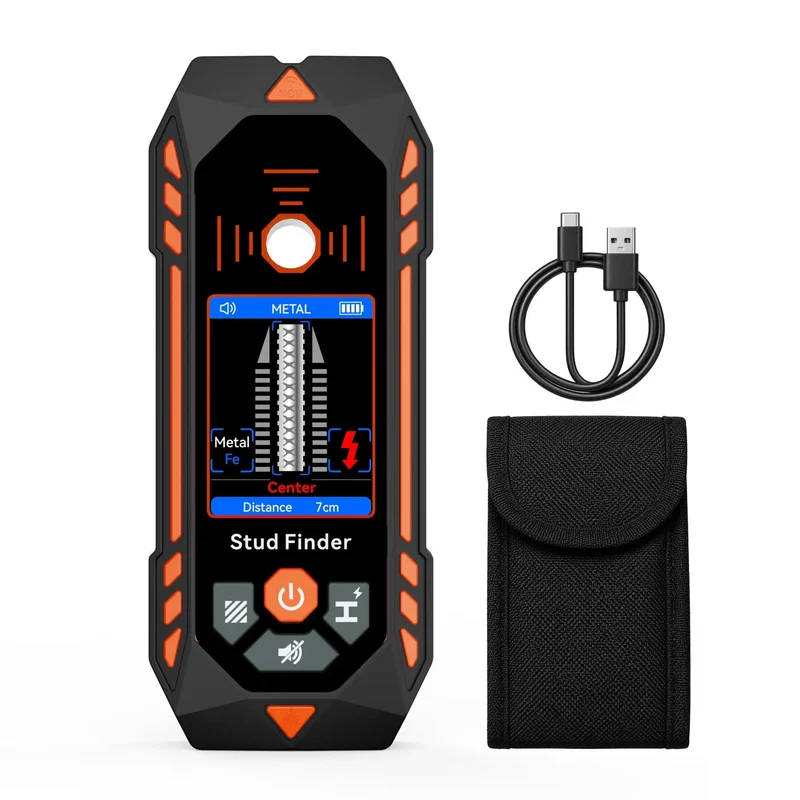Rock Solid Stud Finder Wall Scanner With Tuned Sensitivity And Multimode Scanning Finds Wooden Studs And Live Metal Wires Without Any Hassle For Weekend Warriors