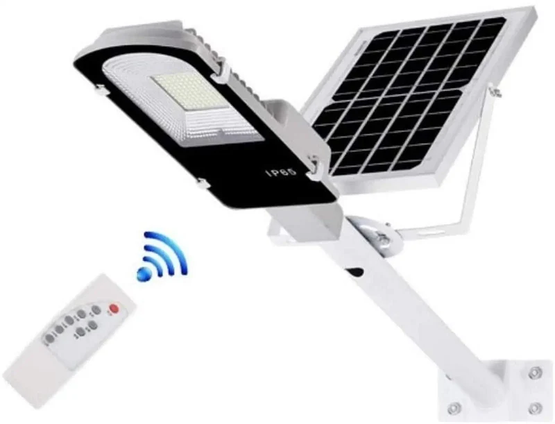 Top Notch 30W Solar Street Light Packing 1800 Lumen Killer Glow And Badass IP65 Waterproof Aluminum Body With Slick Remote Control And Automatic Motion Tracking Mode For Outdoor Setup