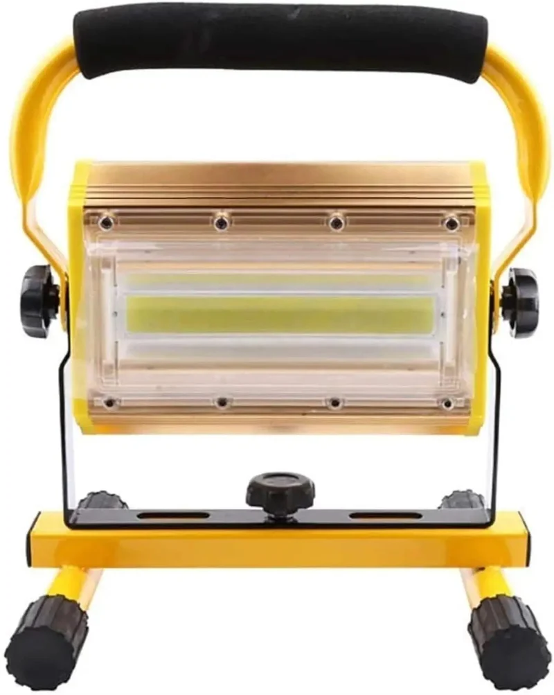 Ultra Bright 100W Led Rechargeable Work Light Pumping Out 2000 Lumens Of Badass Flood Illumination Featuring Rugged Ip65 Waterproof Housing And Heavy Duty Battery Pack For Tough Jobsite And Outdoor Runs