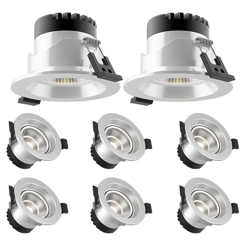 8 Pack 3.5 Inch LED Recessed Can Lights, Deep Baffle Trim Dimmable Downlights, Straight Up Tool Free Remodel Install, Anti Glare Design For Smooth Room Vibes