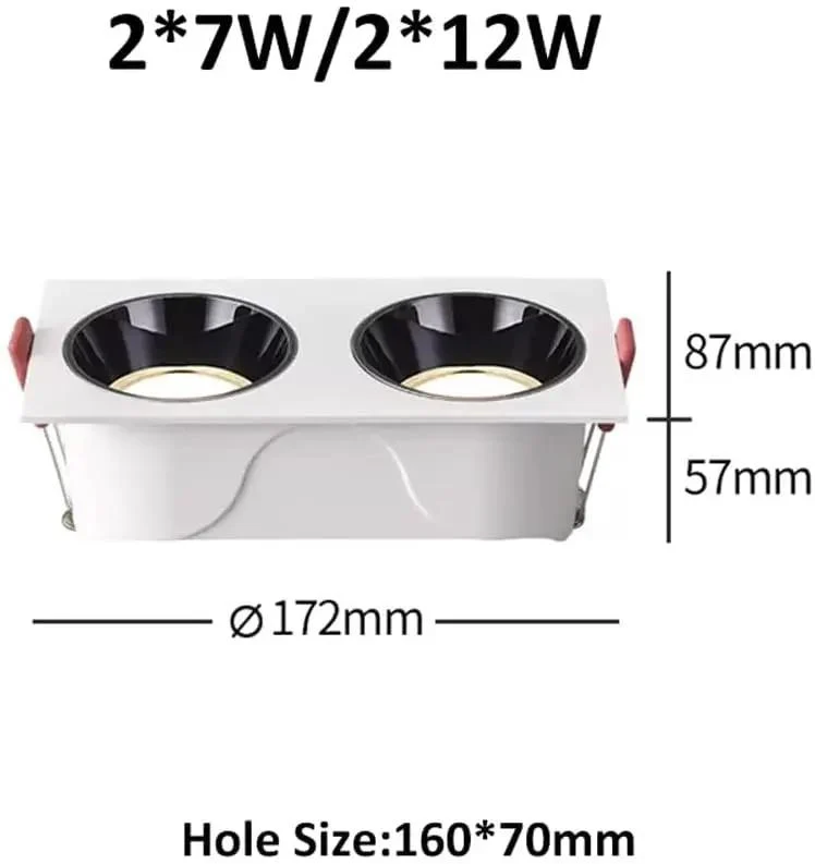 Slick 5 Pack Double Head Recessed Led Downlight Wafer Ceiling Fixture Super Bright Adjustable Warm To Cool White High Cri No Sweat Setup Smooth Anti Glare Surface Mounted Glow For Home