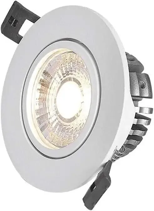 Adjustable Aluminum LED Recessed Downlight Trim Kit Featuring Smooth Sailing Retrofit Install And Hella Bright High Quality Output For Modern Kitchens Bathrooms And Workspaces