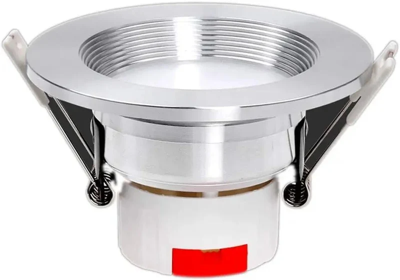 Top Shelf Silver Polished Aluminum LED Recessed Lighting Housing Trim Kit For Home Kitchens Bathrooms Featuring An Ultra Thin Hidden Floodlight Design With Killer Warm White Glow And Super Easy Retrofit Setup That Is Absolutely Dope