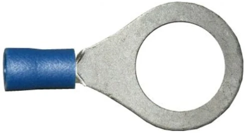 Blue Ring Crimp Terminals 13 mm / paket med 100 st