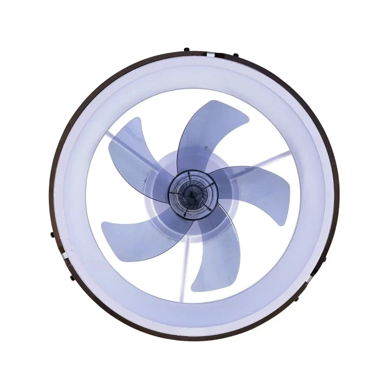 20-Inch Walnut Flush Mount Ceiling Fan With Slim Low Clearance Frame, Dead Silent Dc Motor, Reversible Wind Flow, Three Bright Premium Led Shades, And Zero Drama Wireless Remote Setup