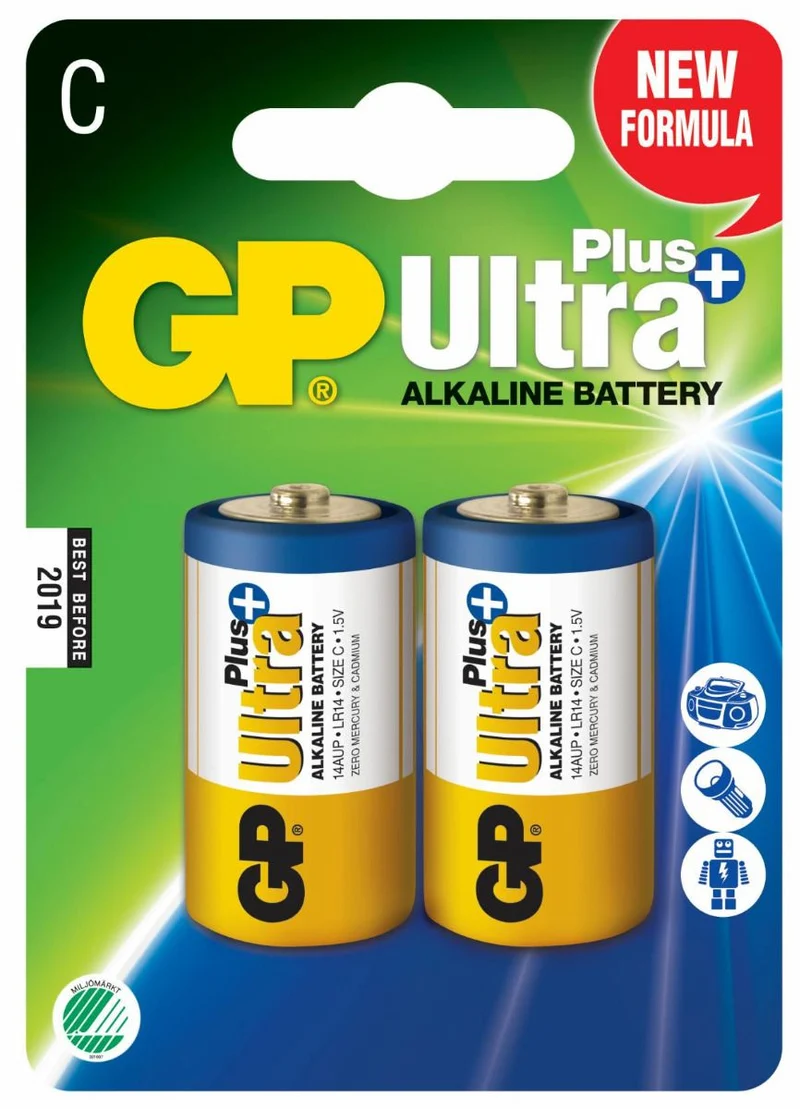 GP ultra+ C/LR14 2-pk