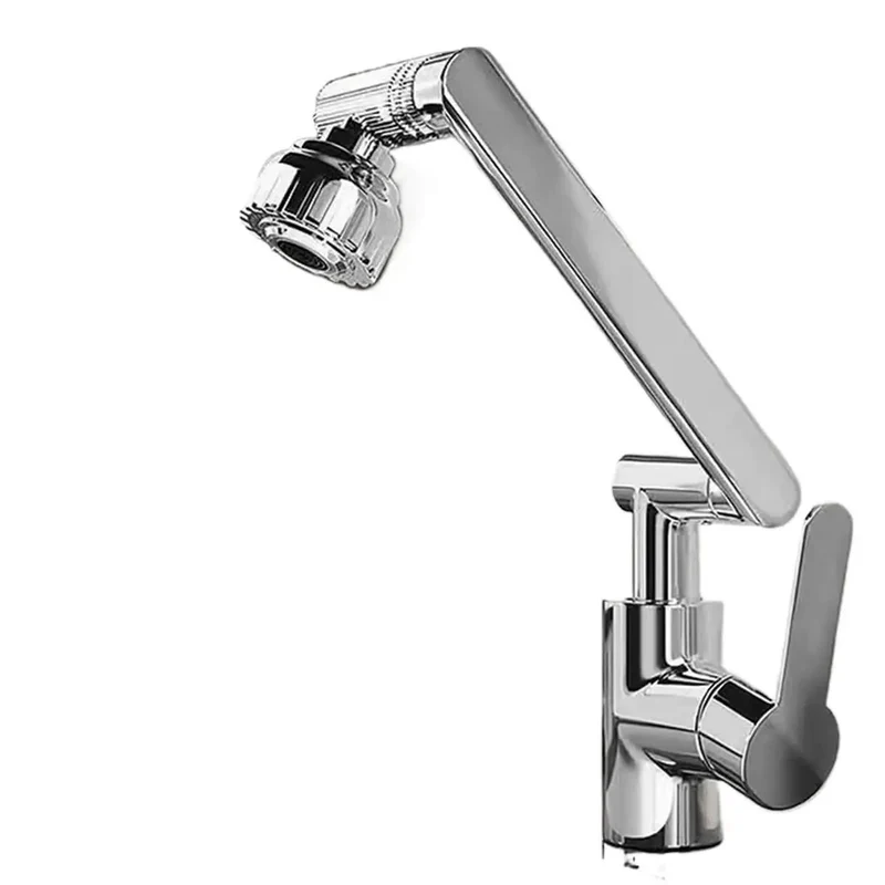 Built Like A Tank 360 Degree Swivel Kitchen Faucet With Robotic Arm High Swing Design Dual Mode Soft Bubble Shower Spray Single Handle Adjustable Temp Heavy Duty Matte Black Easy Clean For Home Sink