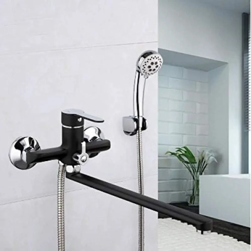 Rock Solid Brass Kitchen Faucet Slick Matte Black Tall 340 Mm Spout Corrosion Resistant Heavy Duty Easy Install High Arc Hot Cold Sink Mixer Top Shelf.