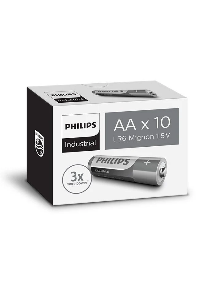 Philips industrial AA batteri 10-pak