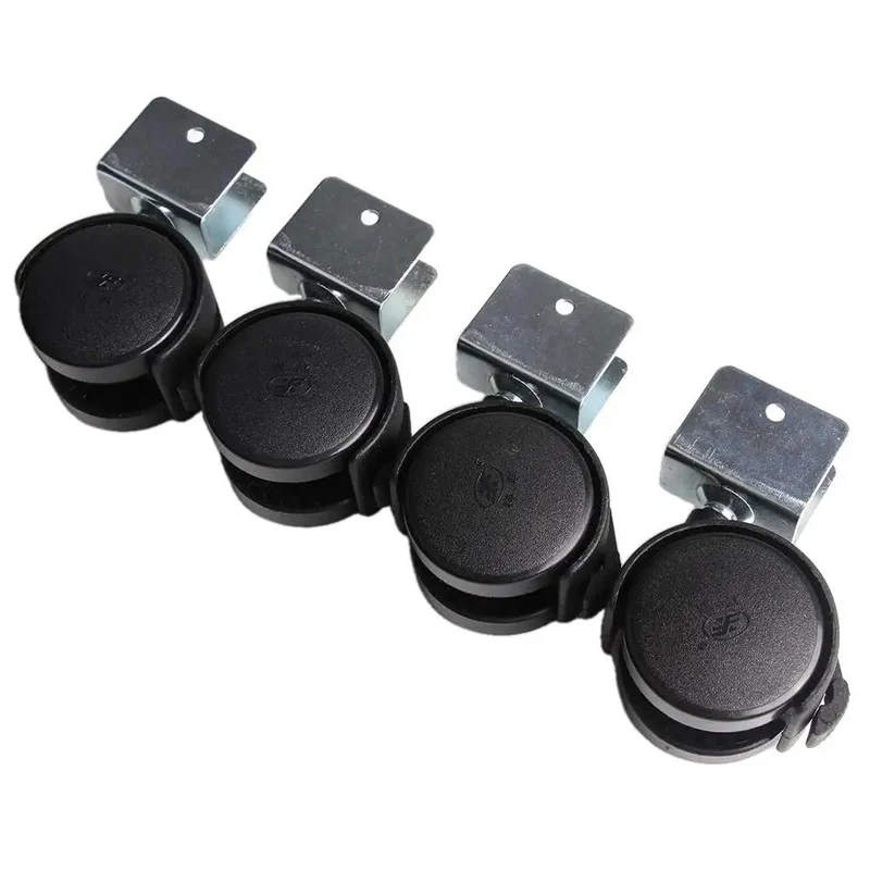 4 Pack Black Caster Wheels With Brake Smooth Sailing Solution For Office Chairs Bed Carts Rock Solid Trolley Base Multi-Swivel Furniture Glide Set Reliable Locking Wheel Rollers Pro Grade Upgrade