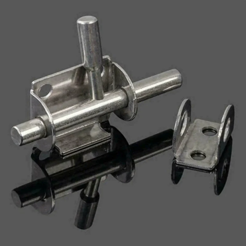 Heavy Duty Stainless Steel Sliding Bolt Lock And Gate Latch For Interior Doors Cabinets And Kennels Featuring Thickened Panel And Built Tough Slide Bolt Security