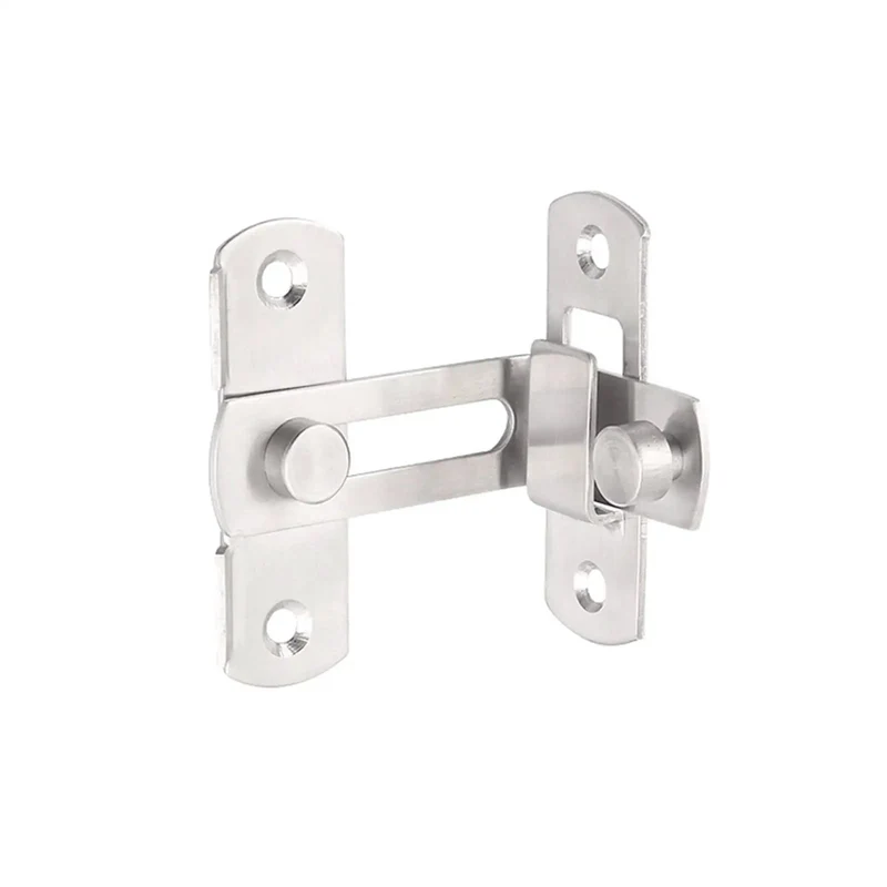Rock Solid Heavy Duty Stainless Steel Barn Bolt Spring Latch Right Angle Design For Secure Sliding Gate Cabinet Door Protection Weatherproof Outdoor Garage Setup