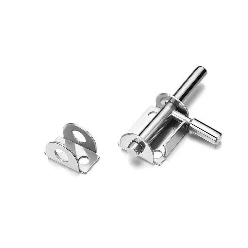 Heavy Duty Stainless Steel Sliding Bolt Hasp No Sweat Self Install Door Security Latch Badass Smooth Glide Finish Super Solid Build Great For Front Gates Backyard Fences And Interior Bathroom Doors