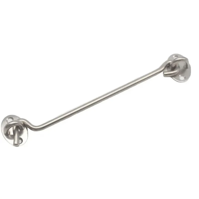 Heavy Duty Stainless Steel Gate Hook And Eye Latch For Barn Door Featuring A Rust Proof Finish That Holds Up Against Mean Weather While Providing Secure Fence Security You Can Count On Every Single Time