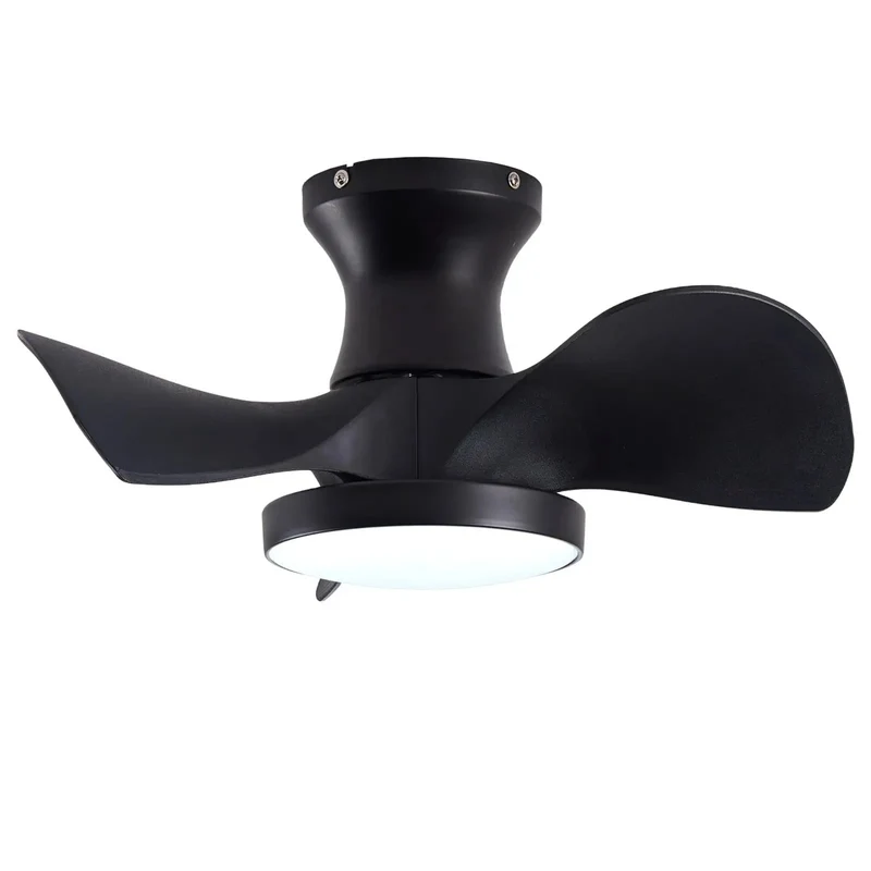 No Hassle Install Matte Black Ceiling Fan With Triple Temp Led Glow And Responsive Remote Wall Switch Plus Reversible Drive Motor For All Season Airflow Relaxation Quick Living Room Refresh