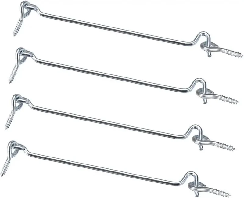Hella Durable Galvanized Steel Swivel Hook Latch For Wooden Doors And Windows With Secure Snap Lock Closures Easy Peasy Install Top Tier Hardware For Your DIY Creations
