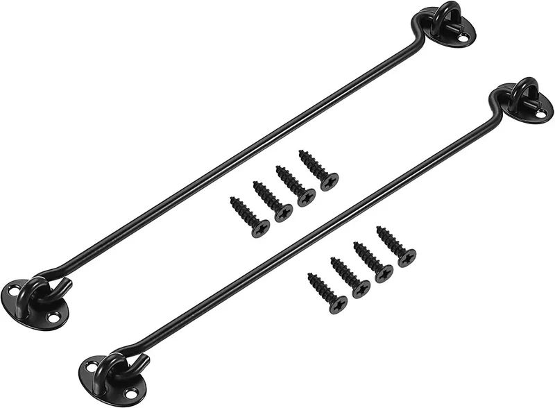 Heavy Duty Cabin Hook And Snap Latch For Gate Revolving Door Secure Window Fastener With Mounting Screws Wind Proof Top Tier Hardware Straight Up Dang Solid Zero Mess Install