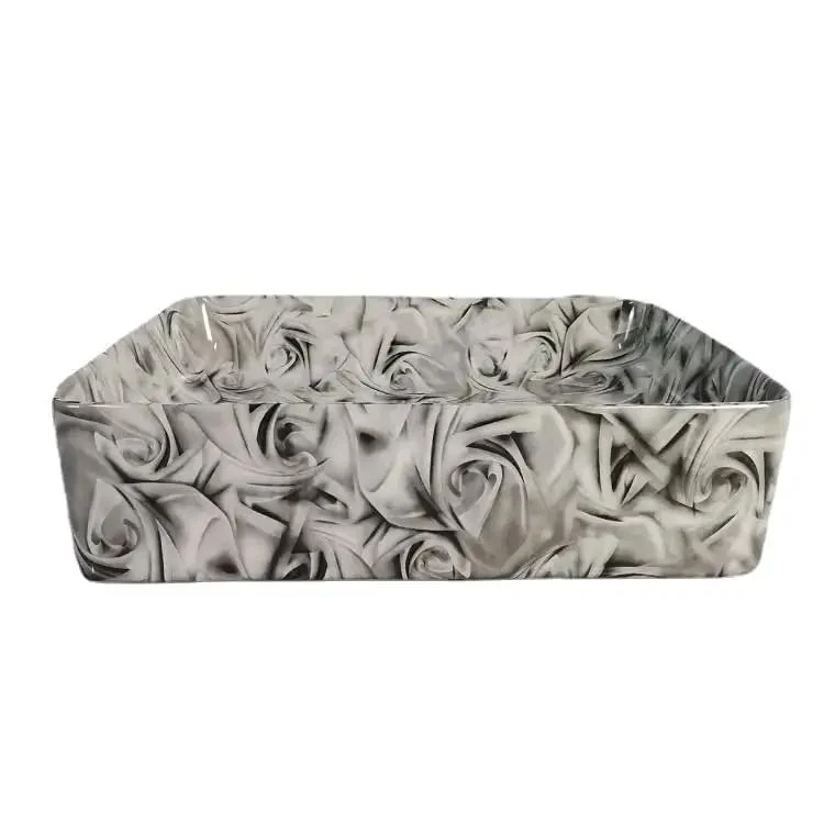 Classic Marble Pattern Ceramic Vessel Sink Delivering That Sleek Modern Bathroom Vibe For Your Vanity Or Hotel Style Wash Basin Premium Bowl Design That Truly Elevates Your Decor And Gets You That Luxe Look Everyone Wants