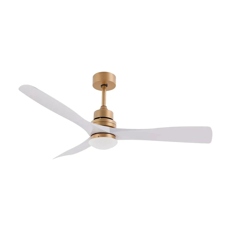 Sleek Modern 48 Inch Ceiling Fan With Light And Nifty Remote Featuring Six Chill Airflow Speeds And Tunable 3000K To 6500K Warm To Cool White Gold Shade Quiet Home Space