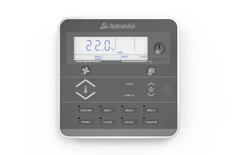 ActronAir Aircon Wall Controller M-Series LCD 24HR 8Z Std Grey