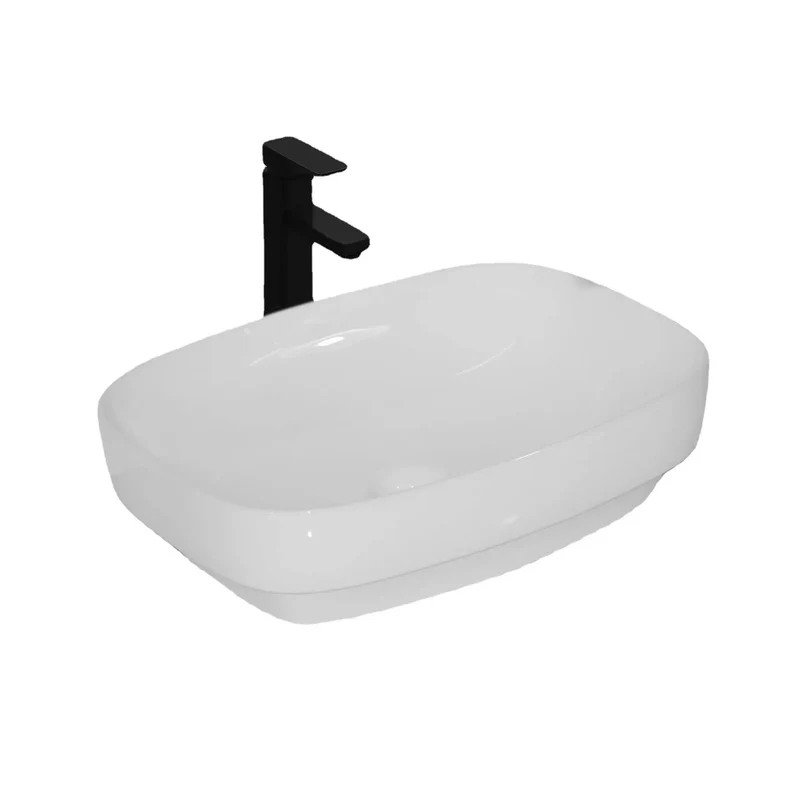 The Real Deal Square Ceramic Vessel Sink Featuring Smooth Rounded Corners For Above Counter Setup In Modern Bathrooms To Bring Your Home Decor Game A Major Upbeat Glow Up