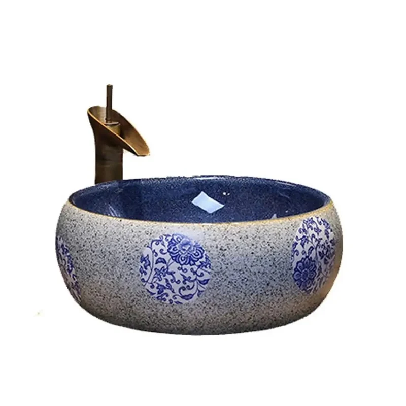 Round Ceramic Vessel Sink For Bathroom Vanity With Matching Faucet Premium Countertop Washbasin Delivering That Clean Modern Vibe Straight Up Heavy Duty Build And A Super Slick Finish For Your Place