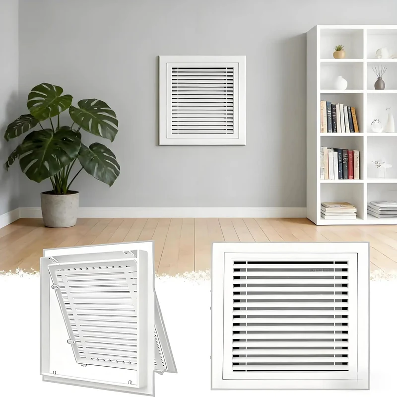 White 22X30 In Return Air Grille With Built In Filter Louvered Screen And Heavy Duty Magnetic Drywall Access Panel For Attic Or Crawl Space With Hella Easy Install And Sweet Dust Blocking Performance