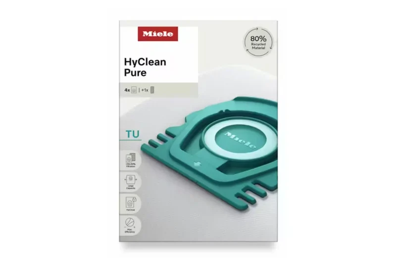 MIELE TU HYCLEAN PURE Vacuum BAGS(GREEN Clip)(4bags/2 filters)-Genuine