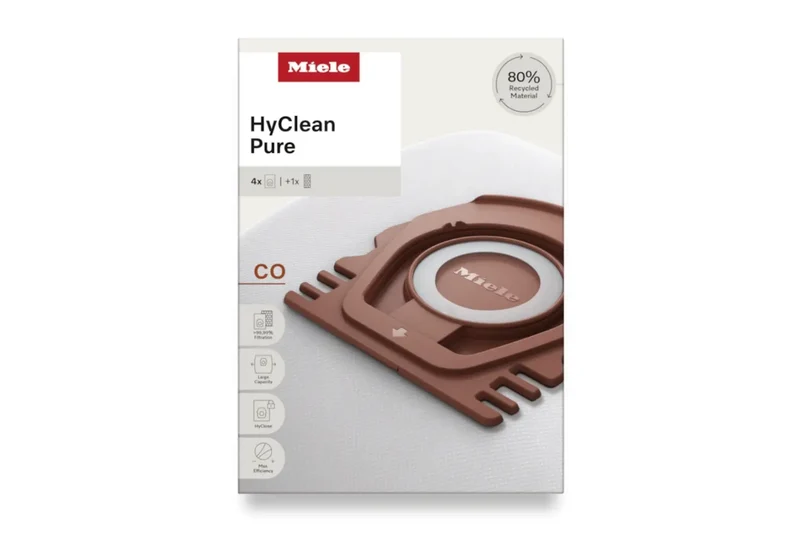Miele Co Hyclean Pure Vacuum Bags (Brown Clip) (4 Bags/1 Filter)-Genuine