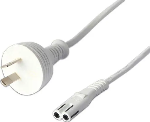 Universal Power Cable Iec - C7 Figure - 8 (2.0mt White)