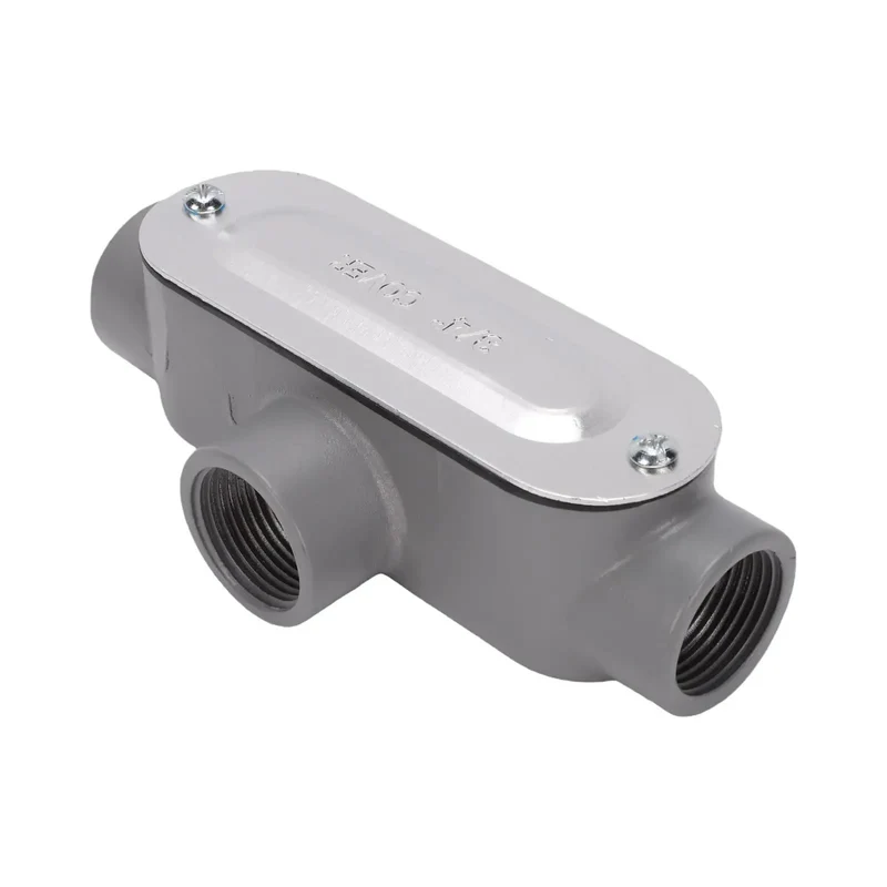 Premium Heavy Duty T Type Conduit Body 3/4 Inch Die Cast Aluminum Threaded For Slick Wire Management And Snappy Raceway Shifts On Any Job Site Setup Today