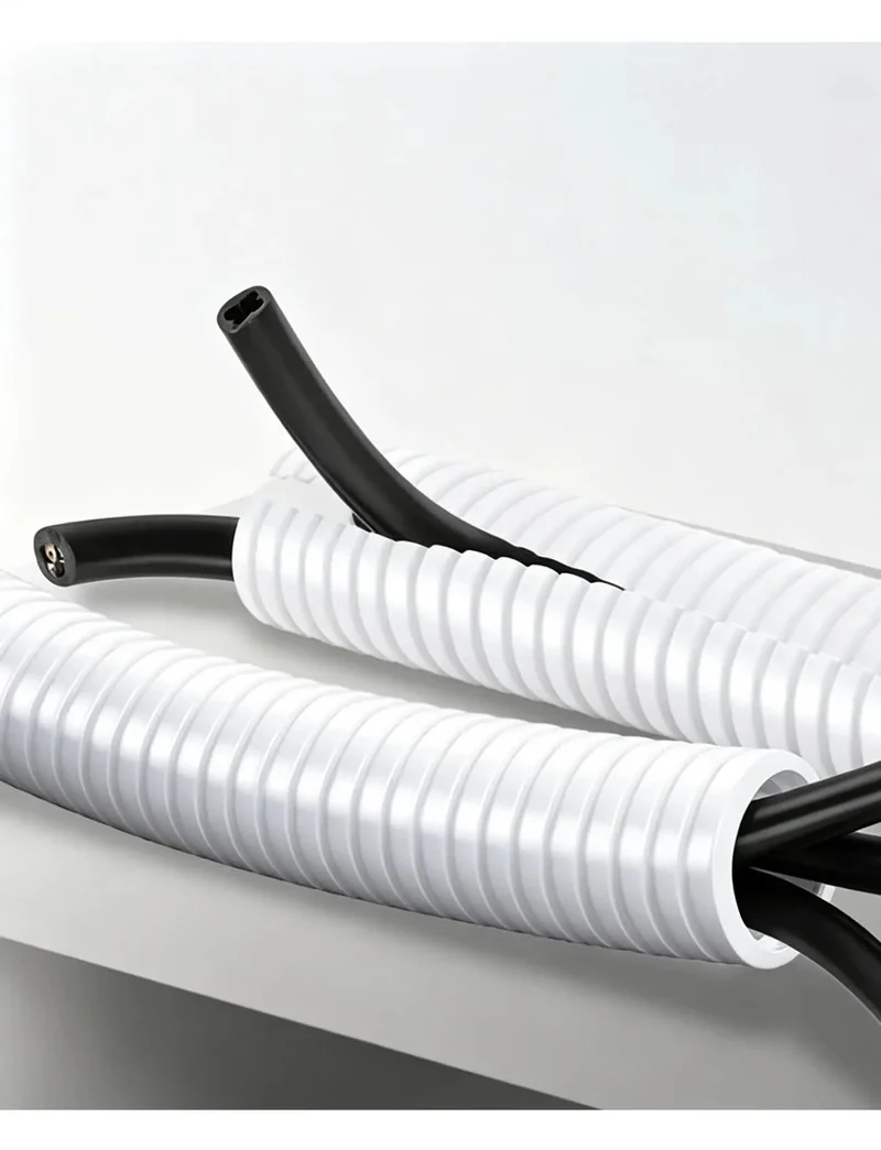 Grab This Boss Grade Heavy Duty PA66 Nylon Corrugated Conduit With Flame Retardant Finish For Tight Cable Routing And Rock Solid Protection On Every Project From Garage To Job Site